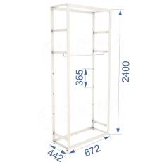 BIGSHOP KIT 04A, 672 x 442 x 2400 x 365 mm, matná bílá