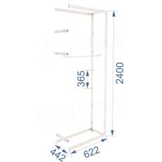 BIGSHOP KIT 04EA, 622 x 442 x 2400 x 365 mm, matná bílá