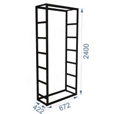 BIGSHOP KIT 05A, 672 x 442 x 2400 x 365 mm, matná černá