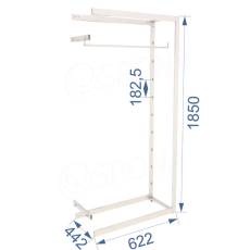 BIGSHOP KIT 07EA, 622 x 442 x 1850 x 182,5 mm, matná bílá