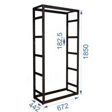 BIGSHOP KIT 08, 672 x 442 x 1850 x 182,5 mm, matná černá