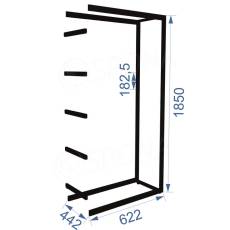 BIGSHOP KIT 08EA, 622 x 442 x 1850 x 182,5 mm, matná černá