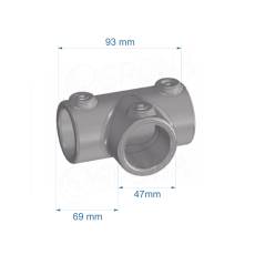 IDROSHOP, 35104 spojka třícestná rovná, pozink