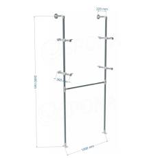 IDROSHOP, KIT 7 nástěnný modul, šířka 100 cm, výška 240 cm, pozink