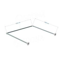 IDROSHOP, KIT 9 U-rampa 100 x 100 cm, pozink