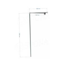 IDROSHOP, KIT 11 modul pro rohovou převlékací kabinku, 100 x 220 cm, pozink