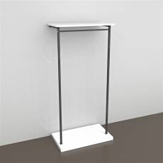 CUADRO, KIT 01A, 700 x 1460 x 400 mm, antracit, bílé police