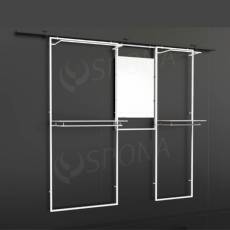 CUADRO, 9640B U-rampa 905 x 280 mm, chrom