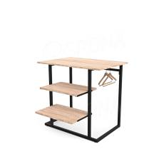 TRIPLO, 9381B KIT stolek s policemi, 90 x 60 cm, výška 90 cm, černý
