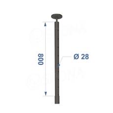 ROUND, nástavec k rozpěrné stojině, výška 800 mm, bílý