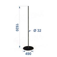 ROUND, stojina samostojná, výška 1920 mm, antracit