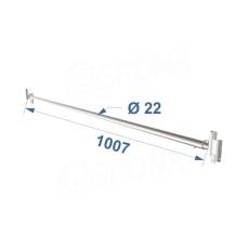 ROUND, podélná věšáková tyč, délka 900-1000 mm, bílá