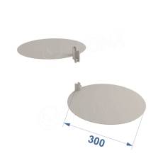 ROUND, pár kruhových polic, průměr 300 mm, bílá