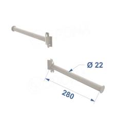 ROUND, pár rovných ramen, délka 280 mm, bílá