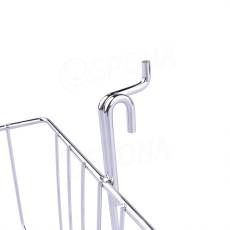 Koš drátěný univerzální 600 x 300 x 100 mm, chrom, pro systémy SLAT a SÍŤ