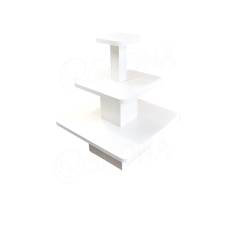 Gondola středová, pyramida P 09/12, boky 90 cm, výška 117 cm, bílá