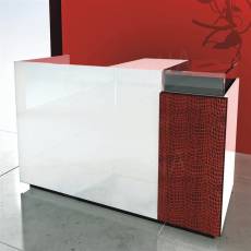 Pult prodejní UNO 120 x 70 x 100 cm, vysoký lesk, bílá barva