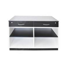 Pult BOX komplet prodejní 122 x 93 x 65 cm, bílé + černé LTD