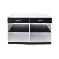 Pult BOX komplet prosklený 122 x 93 x 65 cm, bílé + černé LTD