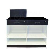Pult BOX komplet prodejní/pokladní 122 x 93 x 65 cm, levý, bílé + černé LTD