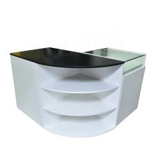 Pult BOX komplet rohový 65 x 93 x 65 cm, bílé + černé LTD