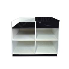 Pult BASIC 70 komplet pokladní 98 x 93 x 71 cm, levý, bílé+černé LTD