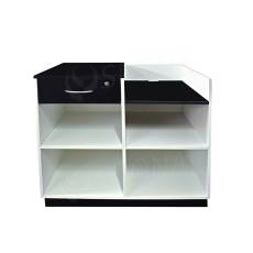 Pult BASIC 70 komplet pokladní 98 x 93 x 71 cm, pravý, bílé+černé LTD