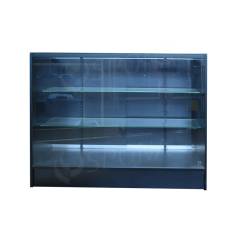 Vitrína prosklená, 124x50x93 cm, MDF deska, černá