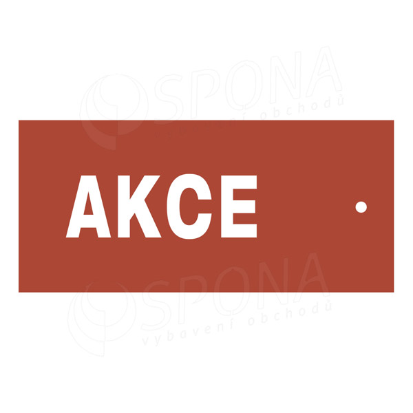 Papírové visačky, typ 50105, 105 x 48 mm, potisk "AKCE", červené, 100 ks