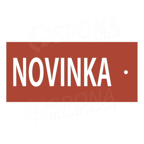 Papírové visačky, typ 50105, 105 x 48 mm, potisk "NOVINKA", červené, 100 ks