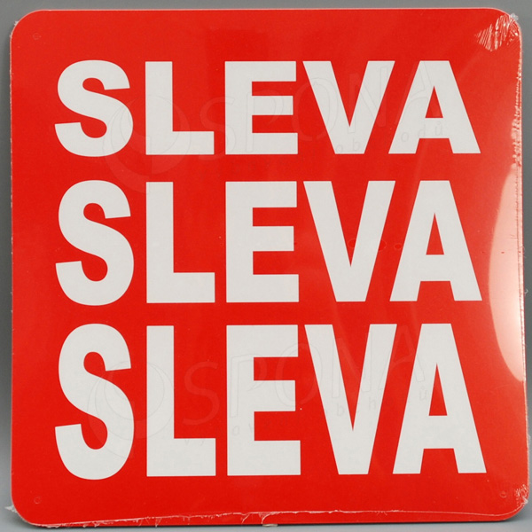 Visačky SKONTO ČTVEREC 240, "SLEVA", červené, 10 ks