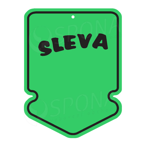 Visačky SKONTO ŠIPKA 43 x 60 mm, "SLEVA", zelené, 250 ks