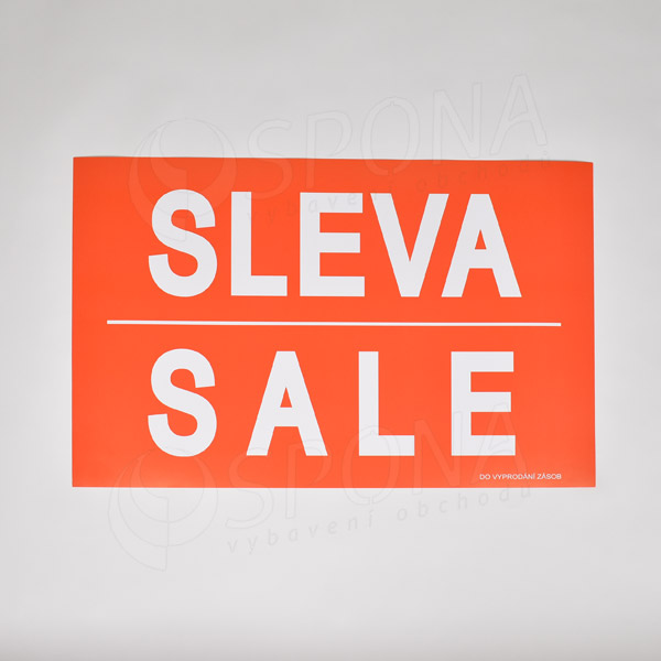 Papírový banner, SKONTO 700 x 500 mm, "SLEVA/SALE", červený, 2 ks
