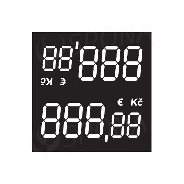 Papírové cenovky s digitálními číslicemi, typ 0323, 3+2 pozice, 100 ks