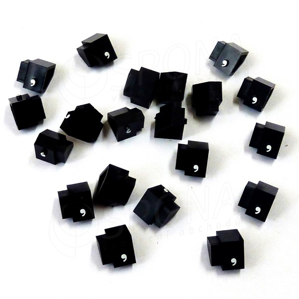 Cenovky Q 2D, 4 x 6 mm, náhradní znak (čárka), bílý prolis, 20 ks