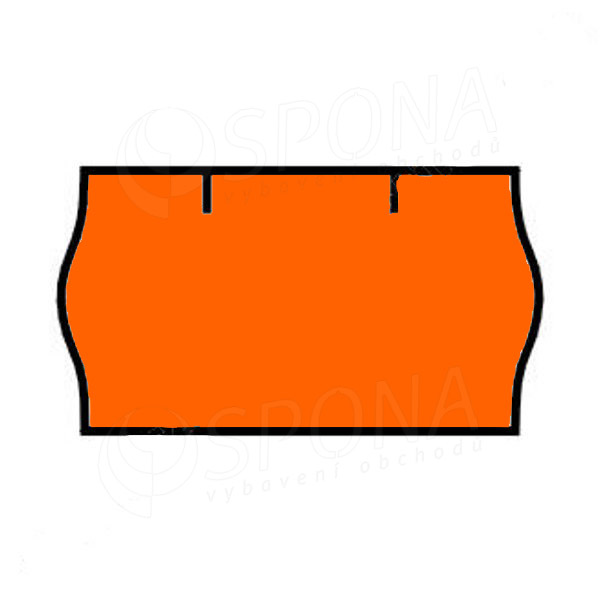 Etikety do kleští CONTACT, zaoblené, 22 x 12 mm, oranžové