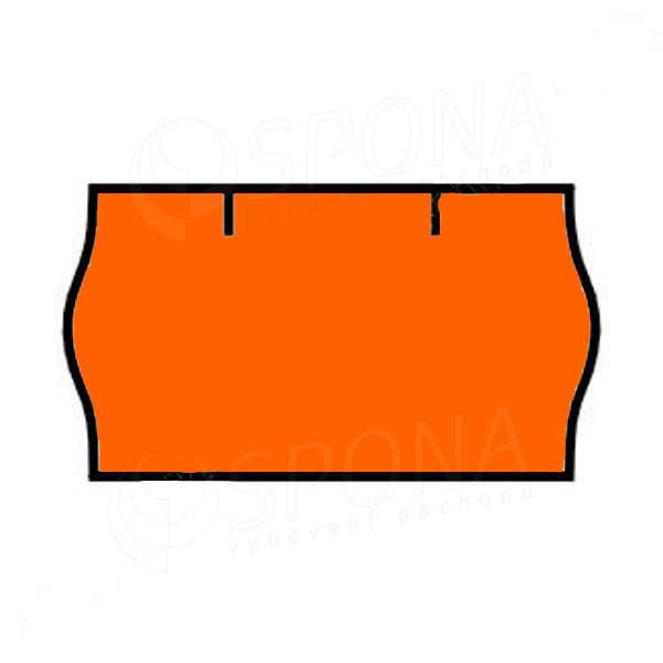 Etikety do kleští, typ CONTACT, zaoblené, 22 x 12 mm, oranžové, 1500 ks