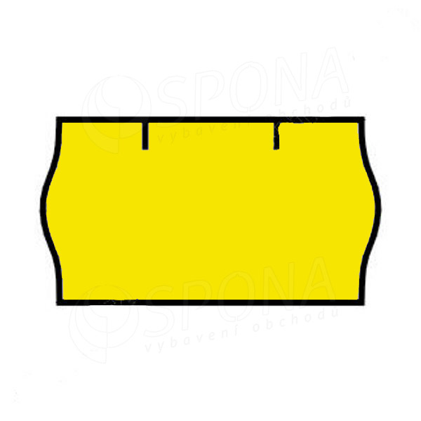 Etikety do kleští CONTACT, zaoblené, 22 x 12 mm, žluté