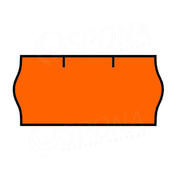 Etikety do kleští CONTACT, zaoblené, 26 x 12 mm, oranžové