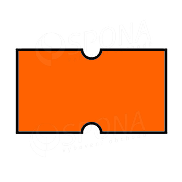 Etikety do kleští, typ COLA-PLY, rovné, 22 x 12 mm, oranžové, 1250 ks