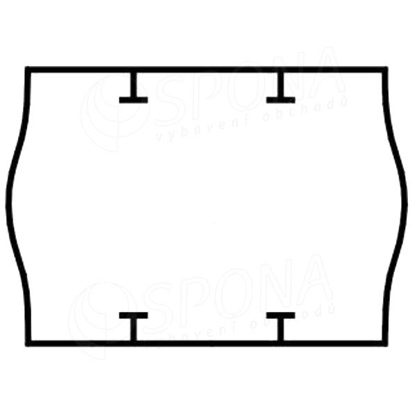 Etikety do kleští, typ START PRIX, zaoblené, 26 x 18 mm, bílé, 1000 ks