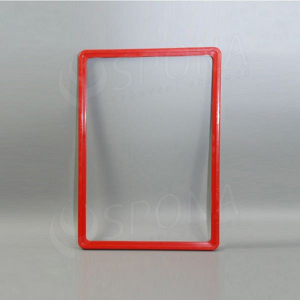 Plastový rámeček na plakáty, typ 100, formát A4, 210 x 297 mm, tloušťka 11 mm, červený