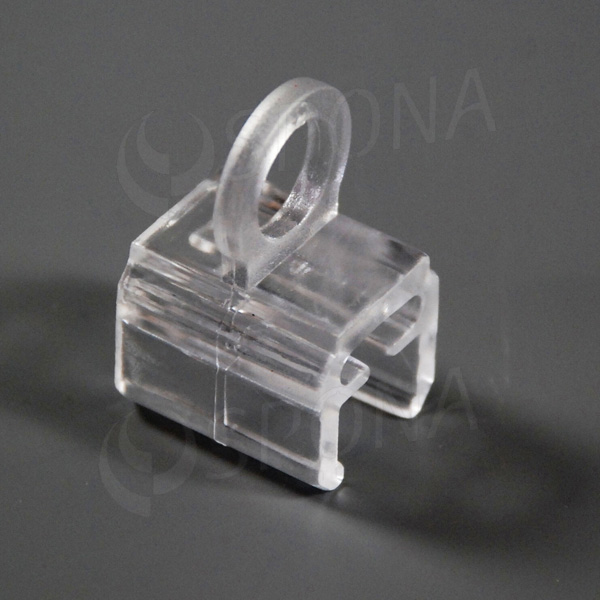 Závěsné oko otočné 360° pro rámeček tloušťky 11 mm, typ 101O, průhledný akrylát