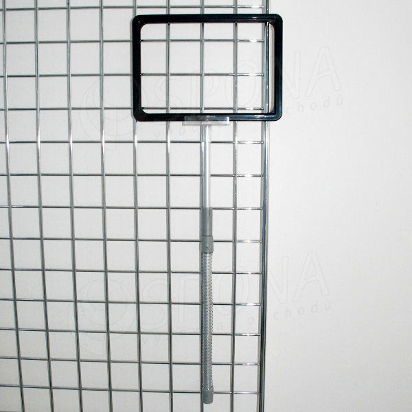 Pružinový držák plastového rámečku na drátěný program, typ DK