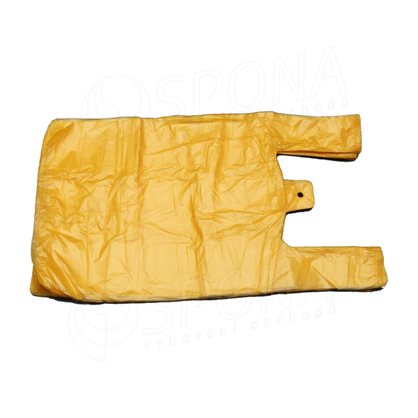 Mikrotenové tašky HDPE, nosnost 10 kg, 30+16 x 50 cm, žlutá, 100 ks