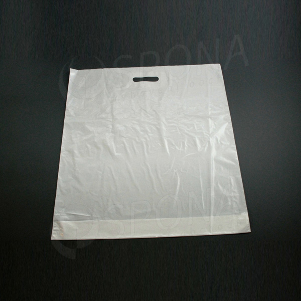 Igelitová taška LDPE 55 x 60 + 5 cm, bílá