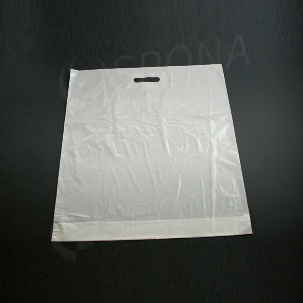 Igelitová taška LDPE, 55 x 60+5 cm, bílá s recyklátem, 1 ks
