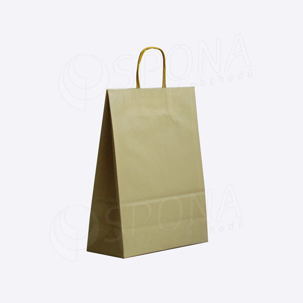 Papírová taška PASTELO, 14 x 8,5 x 21,5 cm, béžová