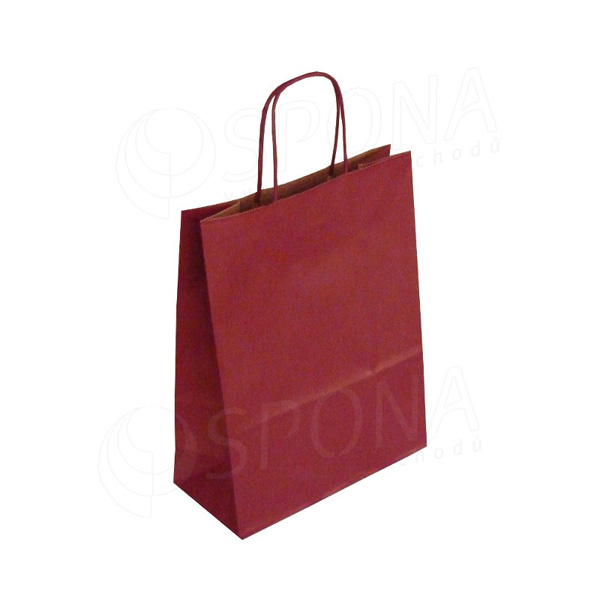 Papírová taška PASTELO, 14 x 8,5 x 21,5 cm, bordó