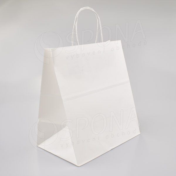 Papírová taška PASTELO TAKE AWAY, 27x17x29 cm, bílá